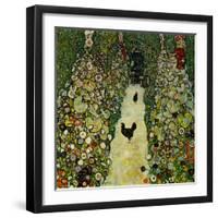 Garden with Chickens, 1916-Gustav Klimt-Framed Giclee Print