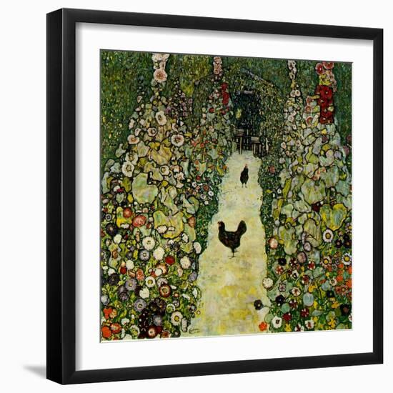 Garden with Chickens, 1916-Gustav Klimt-Framed Giclee Print