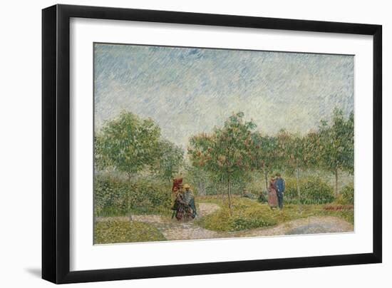 Garden with Courting Couples: Square Saint-Pierre. 1887-Vincent van Gogh-Framed Giclee Print