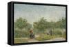 Garden with Courting Couples: Square Saint-Pierre. 1887-Vincent van Gogh-Framed Stretched Canvas