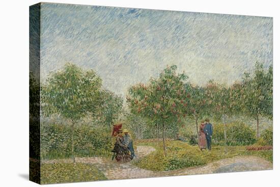 Garden with Courting Couples: Square Saint-Pierre. 1887-Vincent van Gogh-Stretched Canvas