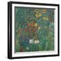 Garden with Sunflowers-Gustav Klimt-Framed Art Print