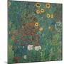 Garden with Sunflowers-Gustav Klimt-Mounted Art Print