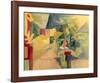 Garden with Woman Reading-Auguste Macke-Framed Giclee Print