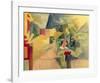 Garden with Woman Reading-Auguste Macke-Framed Giclee Print