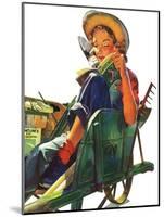 "Gardener in Wheelbarrow," May 10, 1941-Dominice Cammerota-Mounted Giclee Print