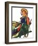 "Gardener in Wheelbarrow," May 10, 1941-Dominice Cammerota-Framed Giclee Print