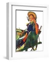 "Gardener in Wheelbarrow," May 10, 1941-Dominice Cammerota-Framed Giclee Print