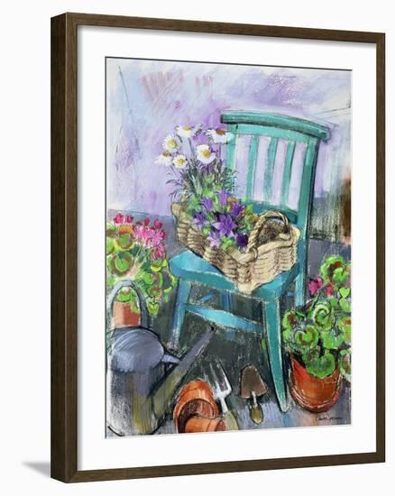 Gardener's Chair-Claire Spencer-Framed Giclee Print