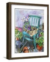 Gardener's Chair-Claire Spencer-Framed Giclee Print