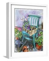 Gardener's Chair-Claire Spencer-Framed Giclee Print