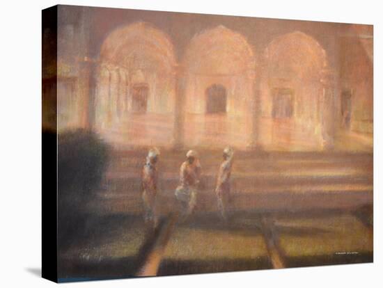 Gardeners at Amber Fort-Lincoln Seligman-Stretched Canvas