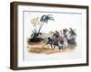 Gardeners Cultivating Vegetables, 1827-35-M.E. Burnouf-Framed Giclee Print