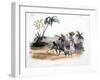 Gardeners Cultivating Vegetables, 1827-35-M.E. Burnouf-Framed Giclee Print