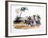 Gardeners Cultivating Vegetables, 1827-35-M.E. Burnouf-Framed Giclee Print