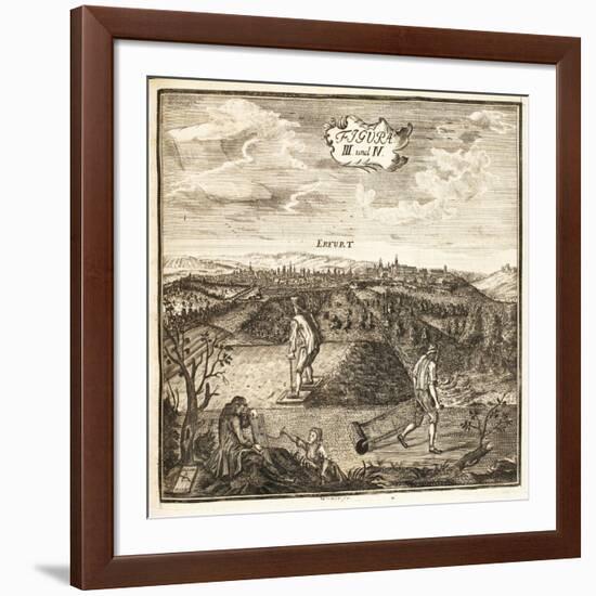 Gardeners Preparing the Ground for Seeding, Pub. Erfurt in Thuringia, 1753-55-Christian Reicharts-Framed Giclee Print