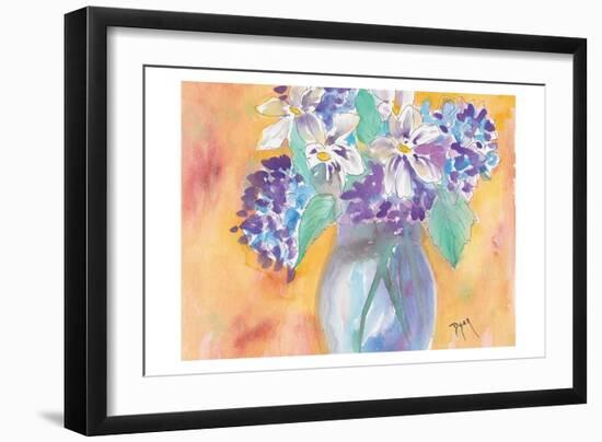 Gardenia and Hydrangea-Beverly Dyer-Framed Art Print