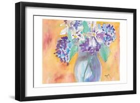 Gardenia and Hydrangea-Beverly Dyer-Framed Art Print