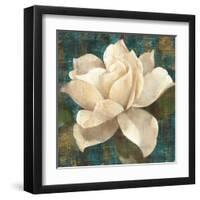 Gardenia Blossom Turquoise-Albena Hristova-Framed Art Print