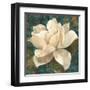 Gardenia Blossom Turquoise-Albena Hristova-Framed Art Print