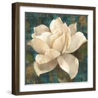 Gardenia Blossom Turquoise-Albena Hristova-Framed Art Print