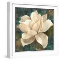 Gardenia Blossom Turquoise-Albena Hristova-Framed Art Print