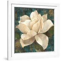 Gardenia Blossom Turquoise-Albena Hristova-Framed Art Print