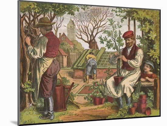 Gardening, 1871-Oskar Pletsch-Mounted Giclee Print