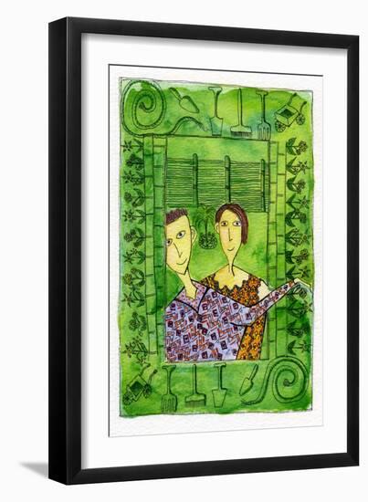 Gardening, 1990-Julie Nicholls-Framed Giclee Print