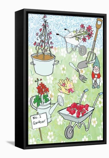 Gardening, 2013-Anna Platts-Framed Stretched Canvas