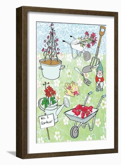 Gardening, 2013-Anna Platts-Framed Giclee Print