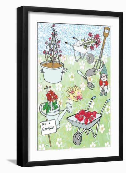 Gardening, 2013-Anna Platts-Framed Giclee Print