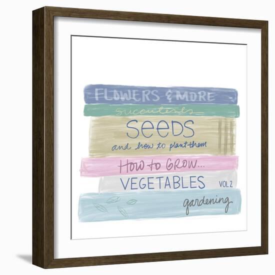 Gardening Books-Emily Navas-Framed Art Print