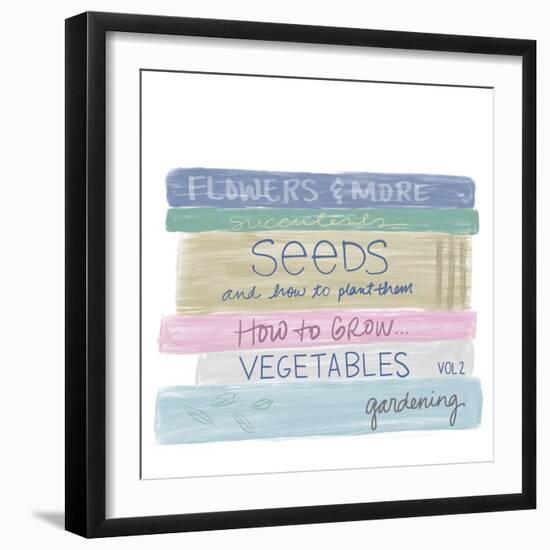 Gardening Books-Emily Navas-Framed Art Print