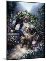 Gardening Puppies-Jenny Newland-Mounted Giclee Print