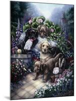 Gardening Puppies-Jenny Newland-Mounted Giclee Print