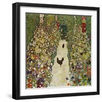 Gardenpath with Hens, 1916-Gustav Klimt-Framed Giclee Print