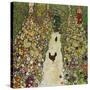 Gardenpath with Hens, 1916-Gustav Klimt-Stretched Canvas