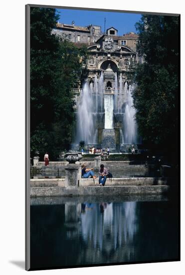 Gardens and Fountain at Villa Este-null-Mounted Photographic Print