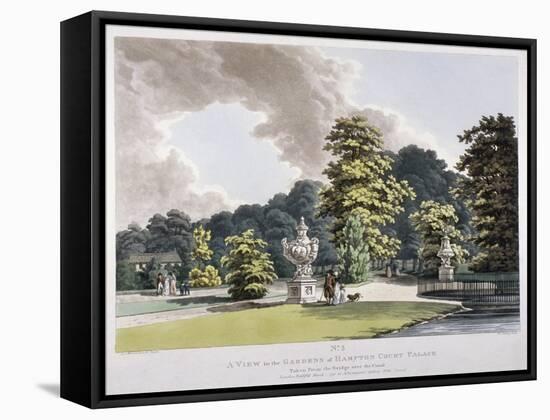 Gardens at Hampton Court Palace, Hampton, Middlesex, 1798-Heinrich Schutz-Framed Stretched Canvas