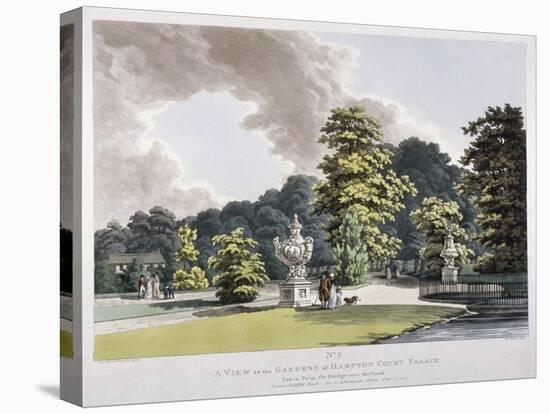 Gardens at Hampton Court Palace, Hampton, Middlesex, 1798-Heinrich Schutz-Stretched Canvas