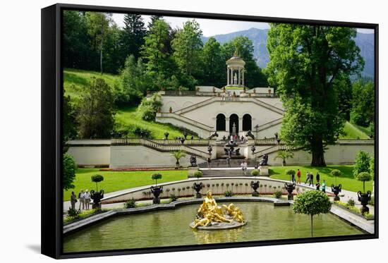 Gardens at the Palace of Linderhof, King Ludwig the Second's Royal Villa, Bavaria, Germany, Europe-Robert Harding-Framed Stretched Canvas