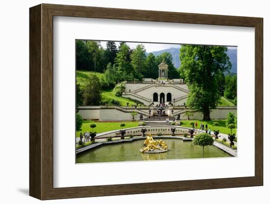 Gardens at the Palace of Linderhof, King Ludwig the Second's Royal Villa, Bavaria, Germany, Europe-Robert Harding-Framed Photographic Print