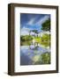 Gardens by the Bay and Marina Bay Sands Hotel, Singapore-Ian Trower-Framed Photographic Print