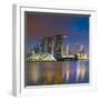 Gardens by the Bay and Marina Bay Sands Hotel, Singapore-Ian Trower-Framed Photographic Print