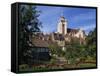 Gardens, Houses and the Cathedral of Dole in Franche-Comte, France, Europe-Woolfitt Adam-Framed Stretched Canvas