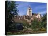 Gardens, Houses and the Cathedral of Dole in Franche-Comte, France, Europe-Woolfitt Adam-Stretched Canvas
