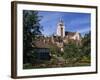 Gardens, Houses and the Cathedral of Dole in Franche-Comte, France, Europe-Woolfitt Adam-Framed Photographic Print