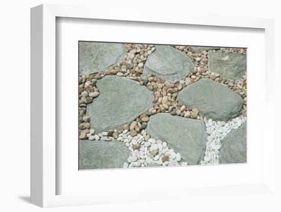 Gardens, landscaping, pebbles and rocks-Claver Carroll-Framed Photographic Print