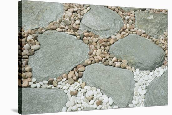 Gardens, landscaping, pebbles and rocks-Claver Carroll-Stretched Canvas